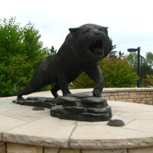 Themenpark Statue benutzerdefinierte Metall Bronze Gießerei Metall Tiger Skulpturen